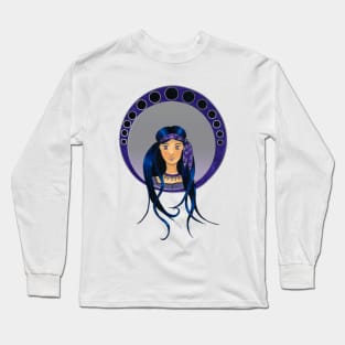 Art Nouveau bohemian lady Long Sleeve T-Shirt